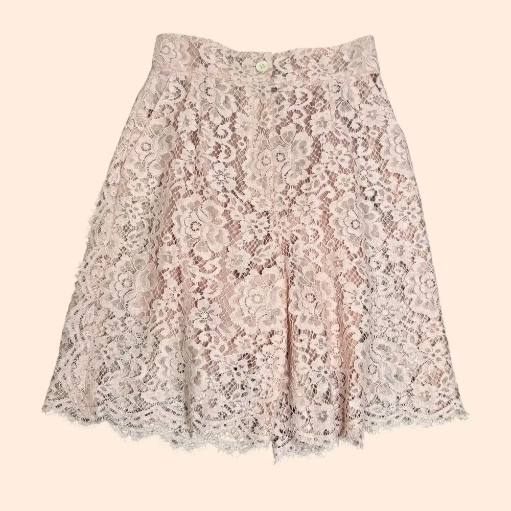 Dolce Gabbana Pink Lace Shorts